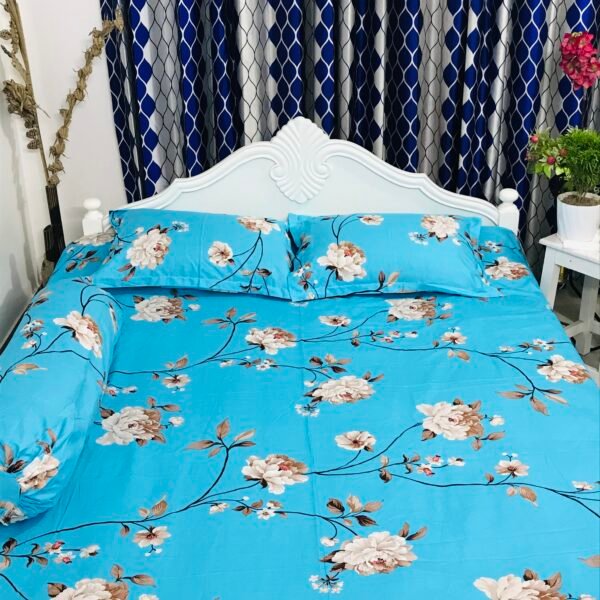 Pritilata Sky - 100% Pure Luxury Twill Cotton Bedsheet - Image 3