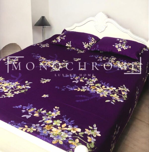 Bonolota Purple - 100% Pure Luxury Twill Cotton Bedsheet